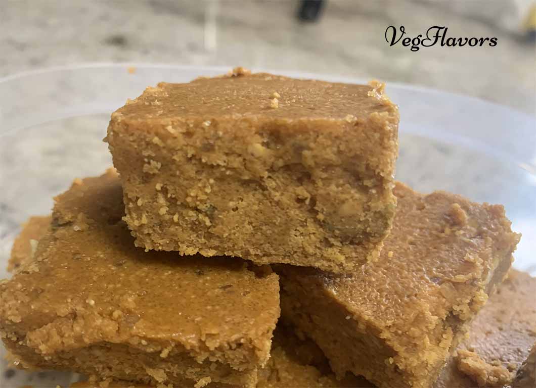 Besan barfi without sugar syrup