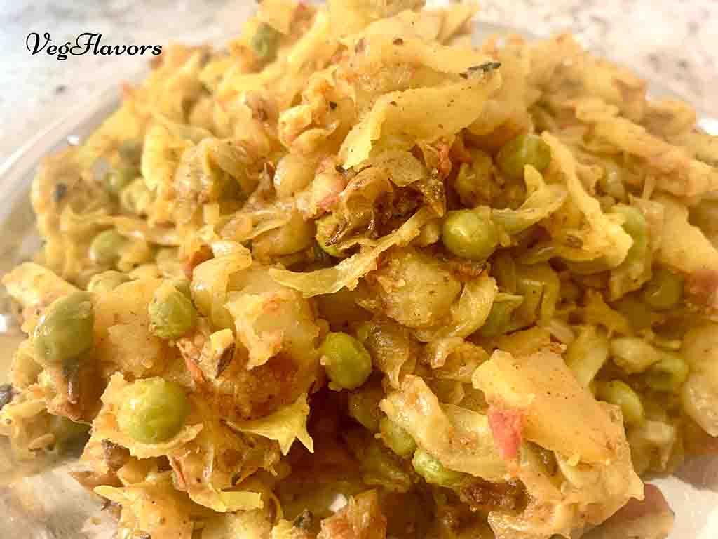 Pattagobhi (cabbage) aloo ki sabji