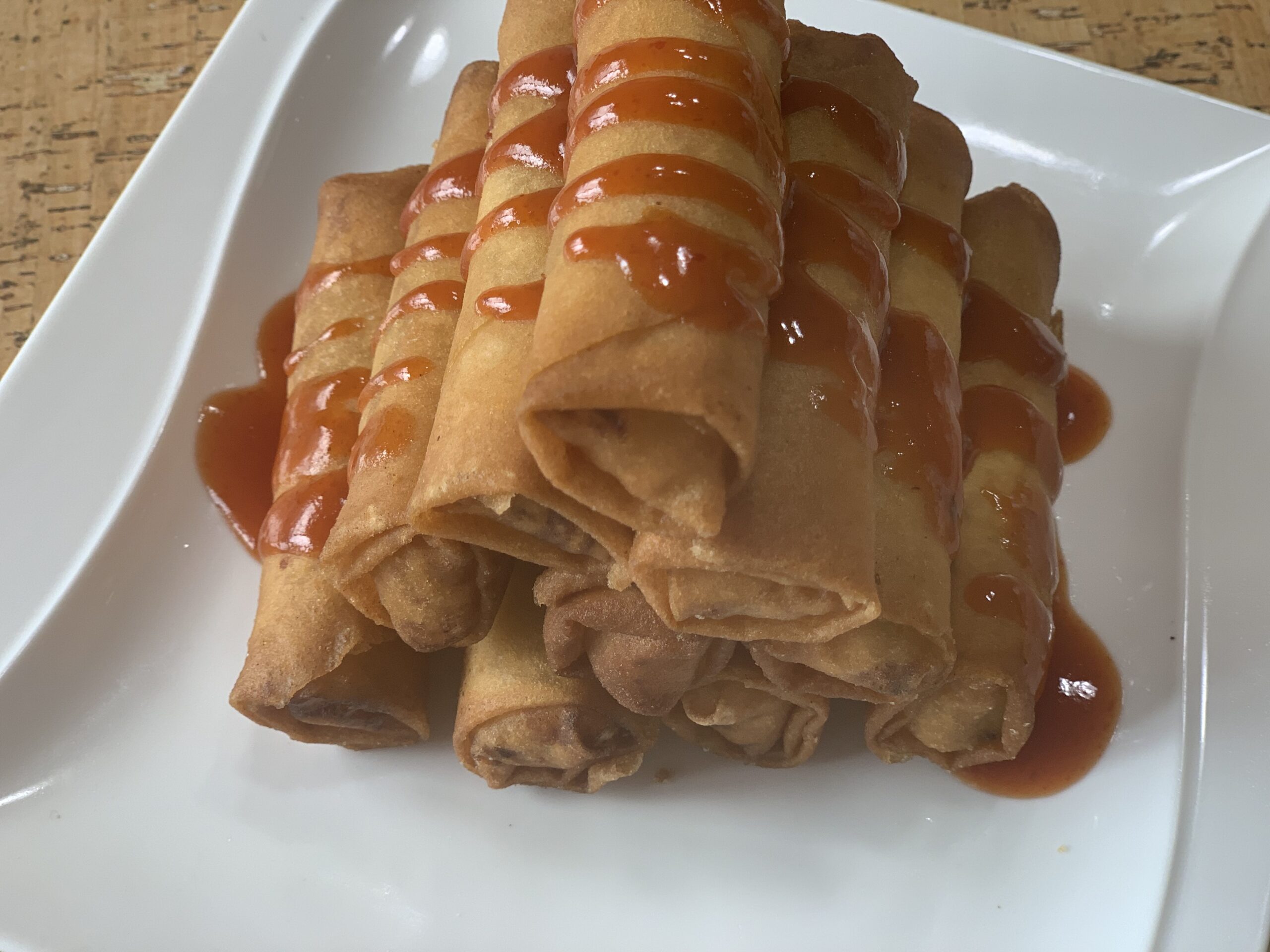 Veg spring rolls using roll sheets