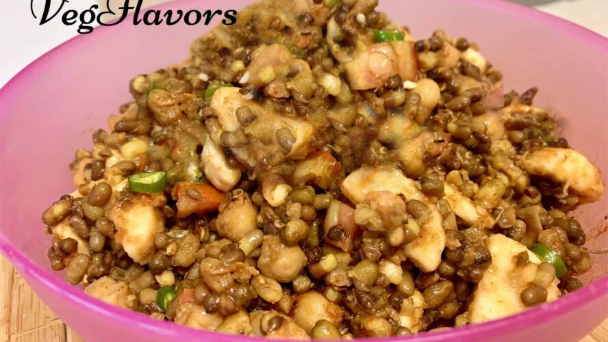 Moth chole sprout chaat